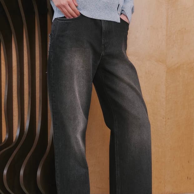 웨이비니스 25ss Denim Washed Black 2