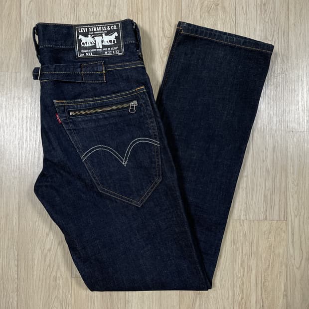 32) 00's 리바이스 재팬 511 슬림핏 신치백 진청 데님팬츠
