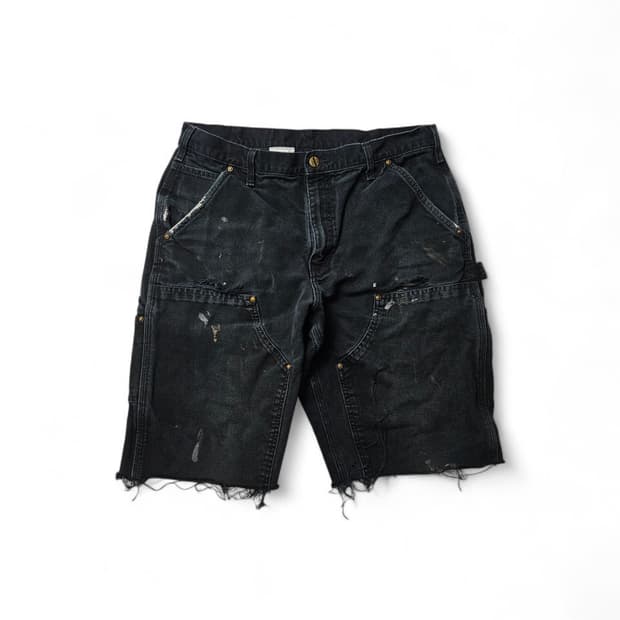 칼하트 더블니 쇼츠 디스트레스드 데미지 34 하드페이딩 반바지