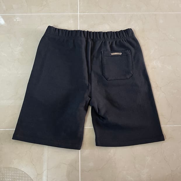 크롬하츠 트리플 크로스 레더패치 스웻쇼츠 블랙 XL