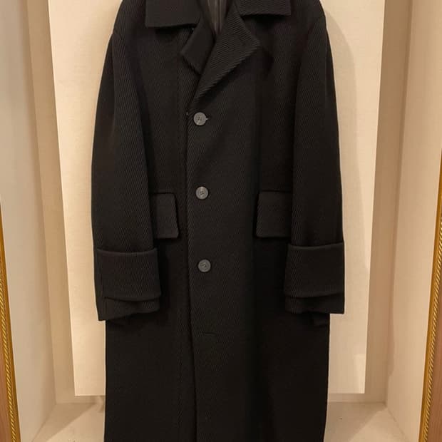 우영미 21fw 트윌 턴업 로브 코트 팝니다