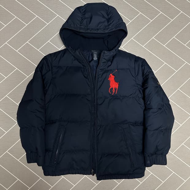 폴로 빅포니 패딩 네이비