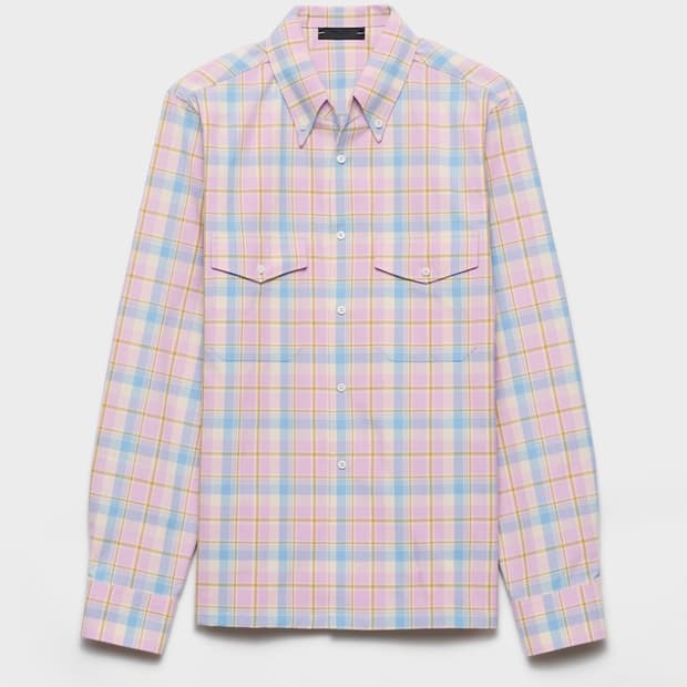 프라다 25fw 핑크 셔츠