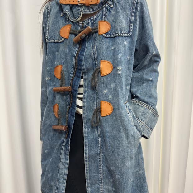 rna slang denim duffle hood jacket