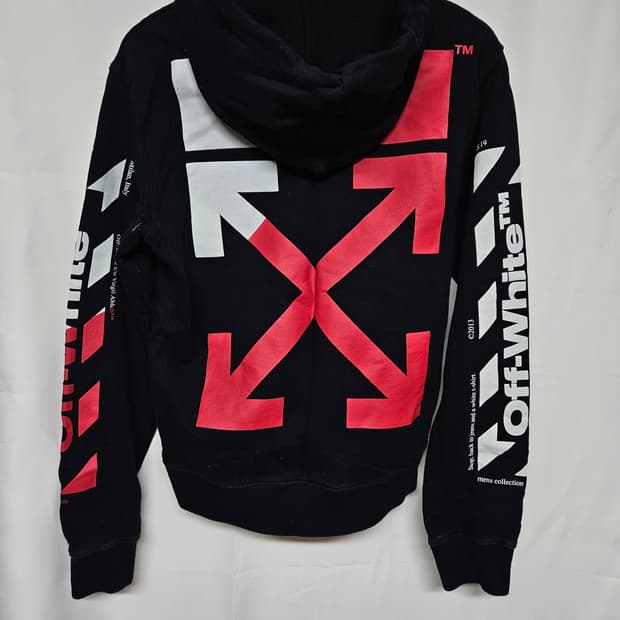 오프화이트 남성후드집업M 