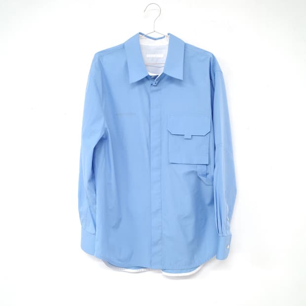 Helmut Lang Logo Blue Shirt