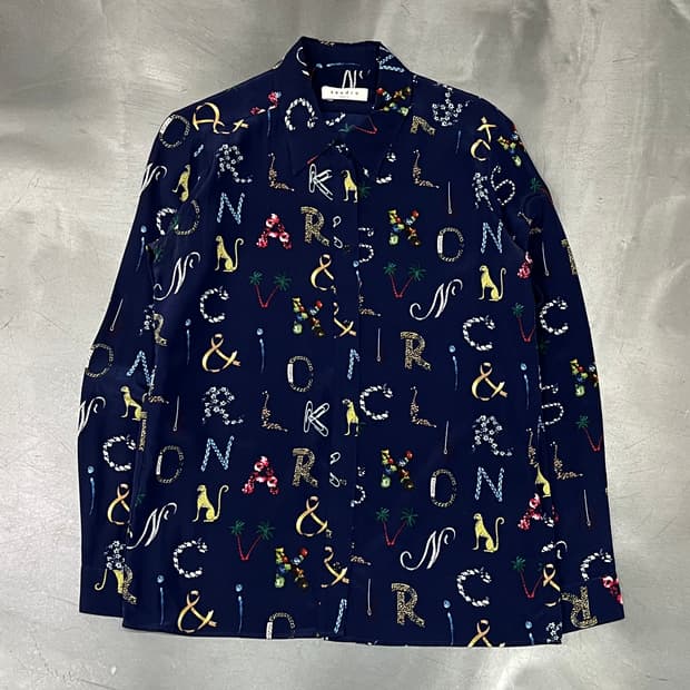  산드로 멀티 패턴 실크 셔츠 y16306