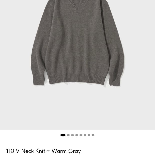 (새상품)마이라이브러리 110 브이넥니트 L 웜그레이