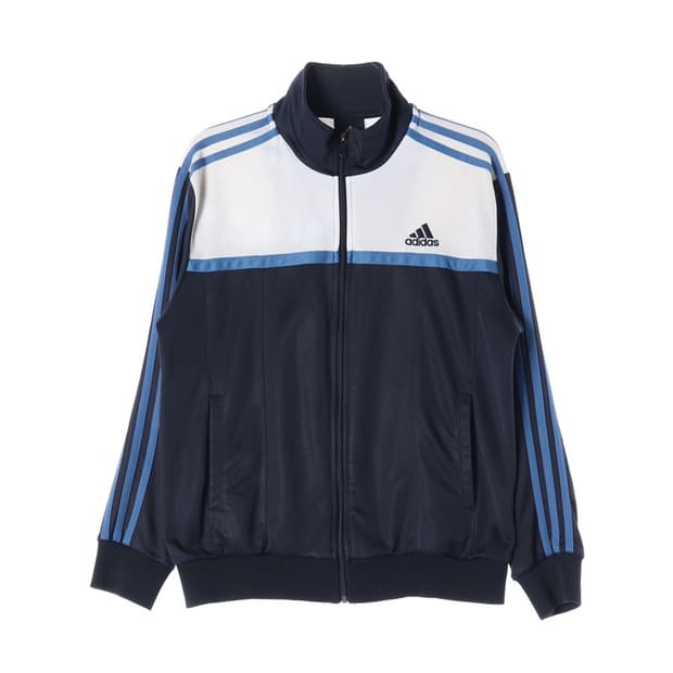 아디다스 빈티지 네이비 화이트 배색 트랙탑 져지 M