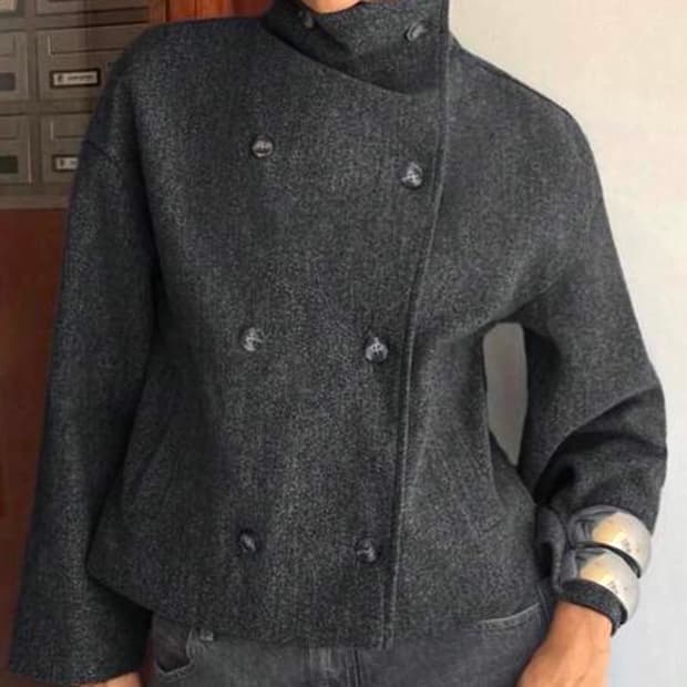 터틀넥 오버코트 / 다크그레이