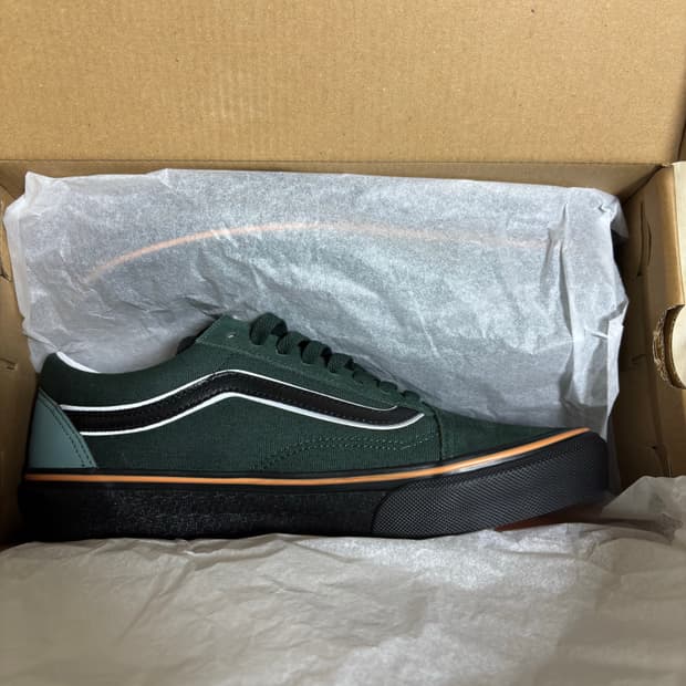 반스 x 바버 사코타 올드스쿨 그린 블랙 V36CF-BB