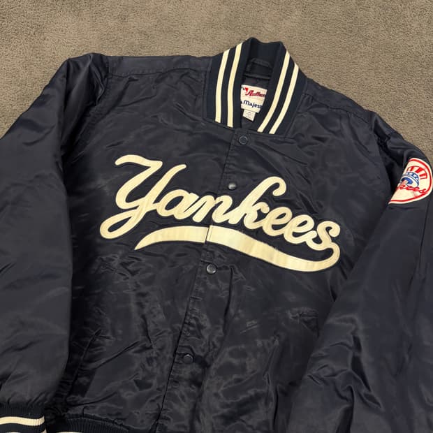 [ 정품/M ] 마제스틱 뉴욕양키스 스타디움 바시티 자켓
