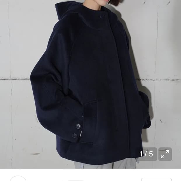 타입서비스 Hooded Half Coat [Navy]