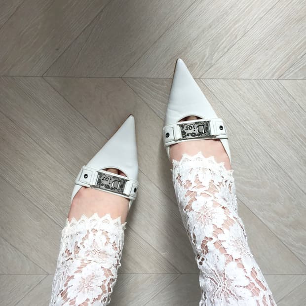 Dior Antique Hardware logo Mule