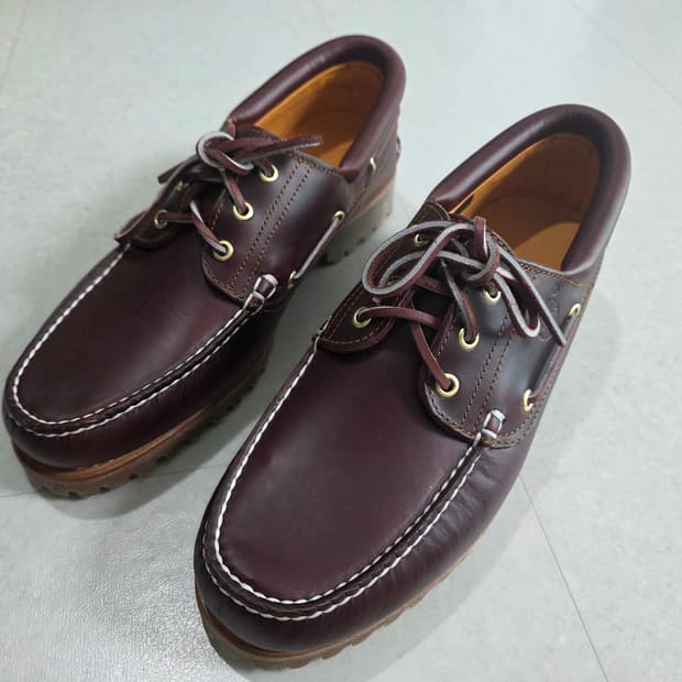 [새상품] 팀버랜드 3아이 보트 슈즈 버건디 290