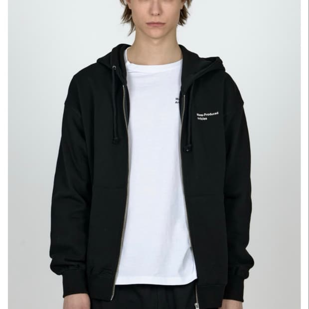 플라스틱 프로덕트 MPa HOOD ZIP UP (BLACK) XS