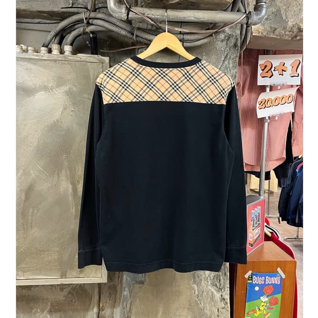 버버리 긴팔티 블랙 L #csz3256