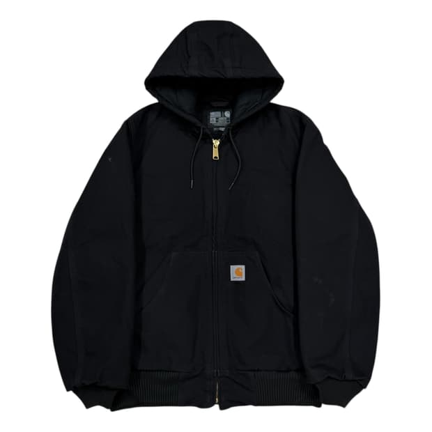 칼하트 덕 액티브 누빔 후드 자켓 블랙 S (OJ0140-M)