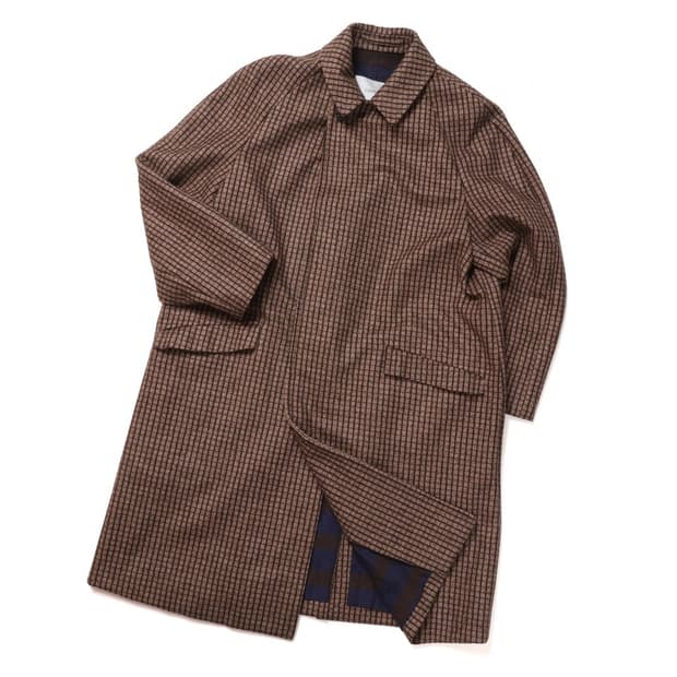 코히어런스 Coherence Check Single Wool Coat

