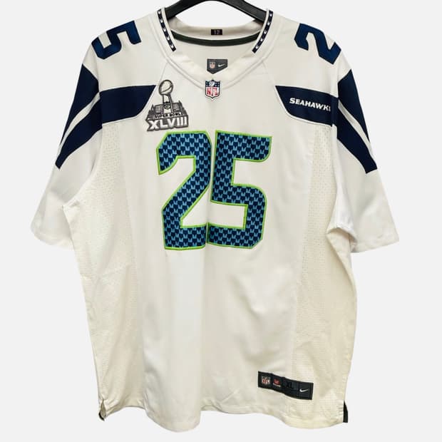 NFL X 나이키 시애틀 씨호크스 슈퍼볼 유니폼 풋볼 져지 XL