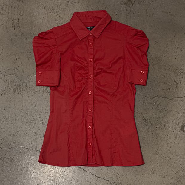 MISS SIXTY RED PUFF SLEEVE SHIRT