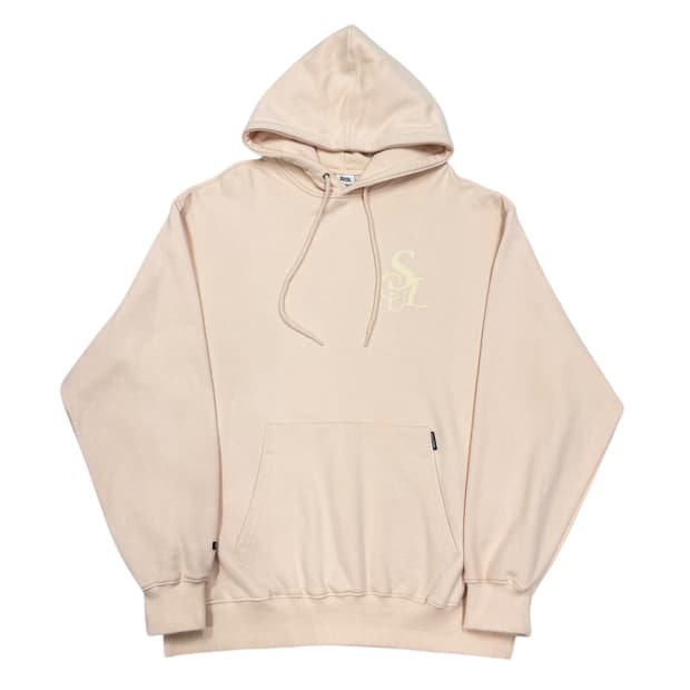 스컬프터 심볼 로고 기모 후드티 살구 핑크 XL