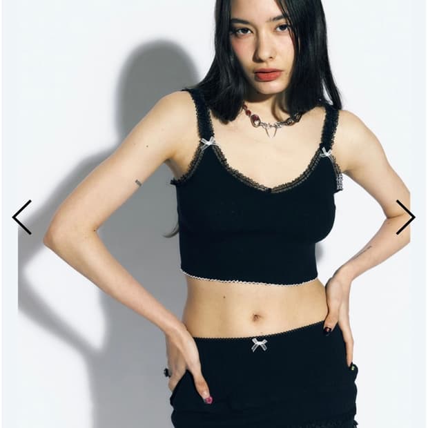 에즈이프캘리 LACE LAYERED MINI SKIRT BLACK