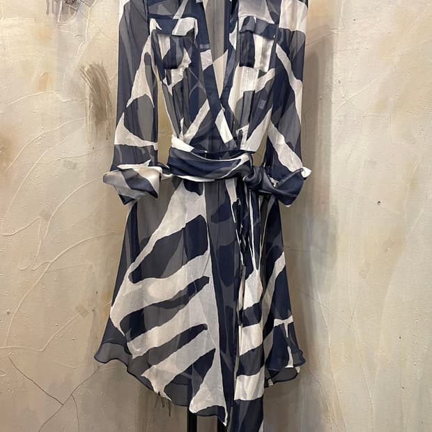 DVF 시스루 랩 원피스 44~55
