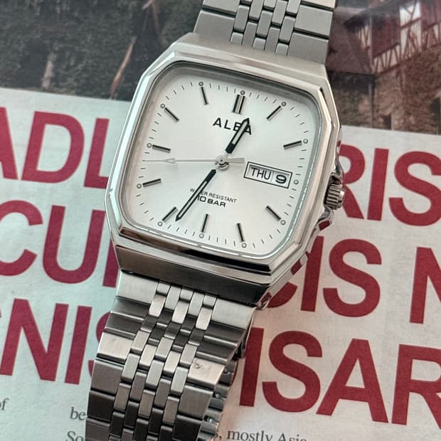 Seiko 세이코 ALBA 스퀘어 데이-데이트