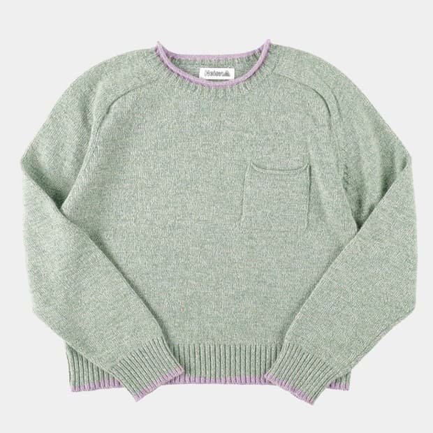 하이산 더스티 울 니트 풀오버 더스티민트