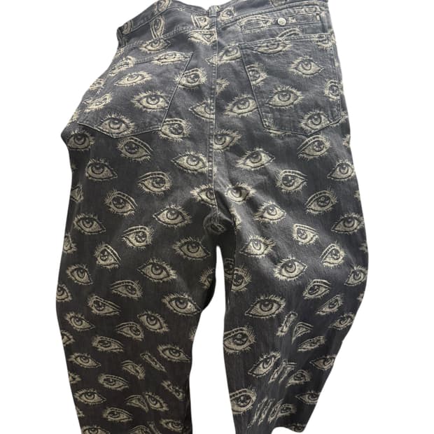 캐피탈 kapital 12온즈 스파이크이지 데님 포트 배기 팬츠