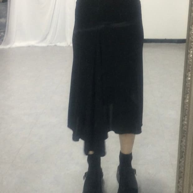 Benetton Drape point midi skirt