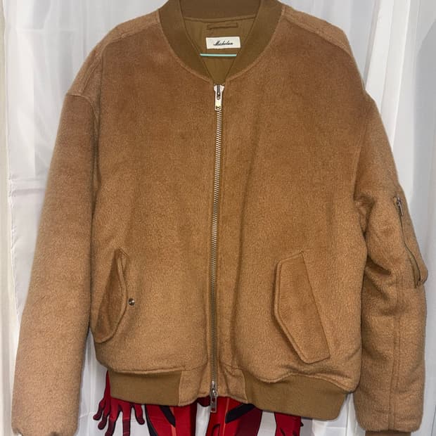 브라운 퍼 봄버 투웨이 자켓 