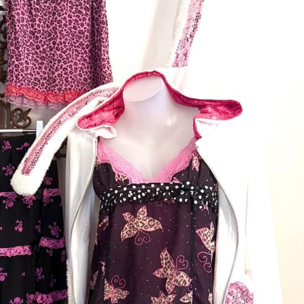 레테 옷장털기 토끼 우사기 갸루 후드집업 마즈깔 파우닝133큐빈히메핀터