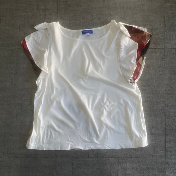 Burberry 버버리 하구미모리걸 핀터깔y2k 타탄체크 반팔티셔츠