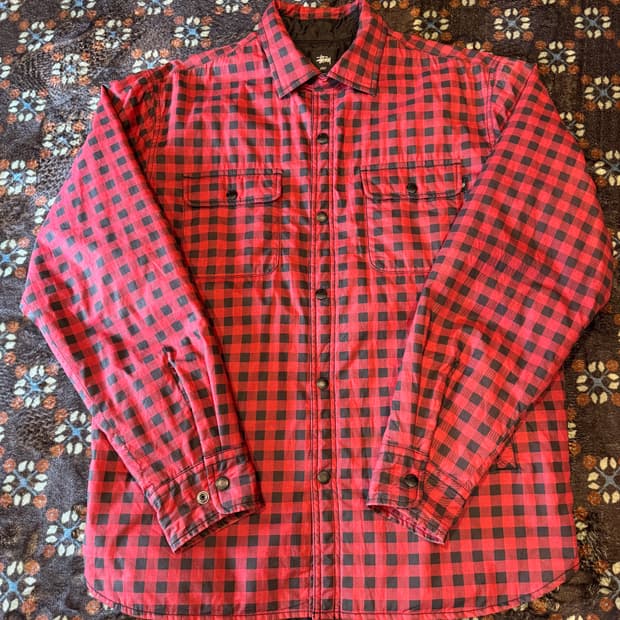 스투시 체크패턴 아우터