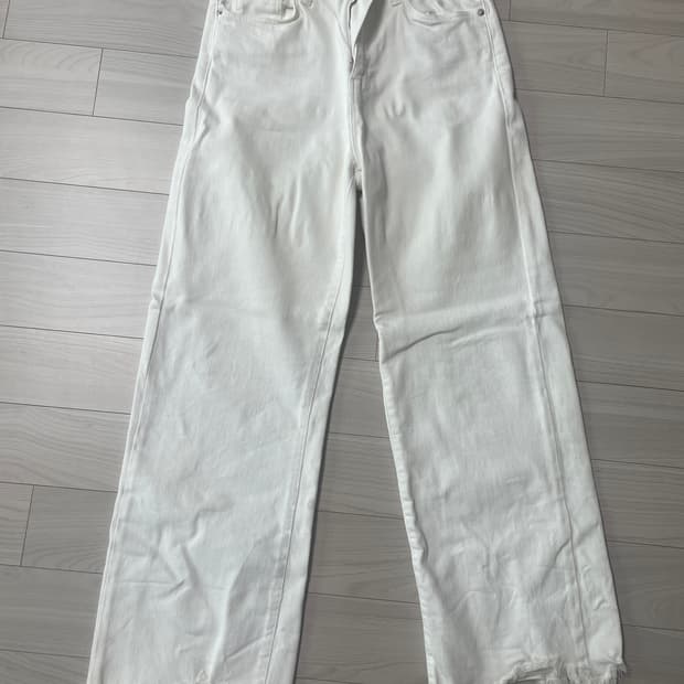 ZARA 화이트 와이드 데님 팬츠 EUR 36