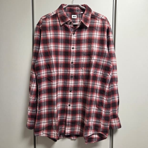 유니클로 체크 셔츠 L-XL(100-105)