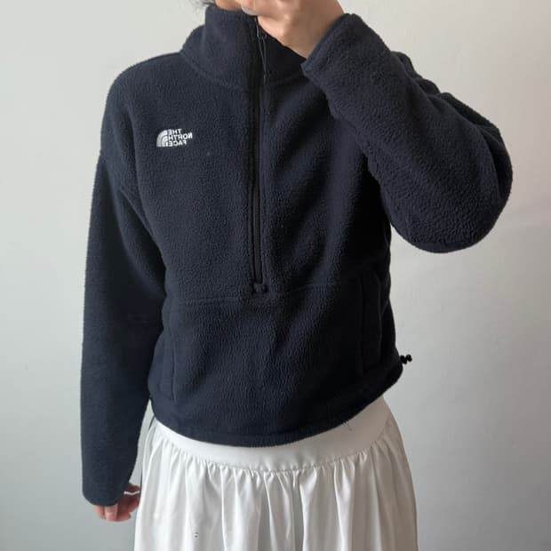 [S] 노스페이스 우먼 네이비 플리스 반집업