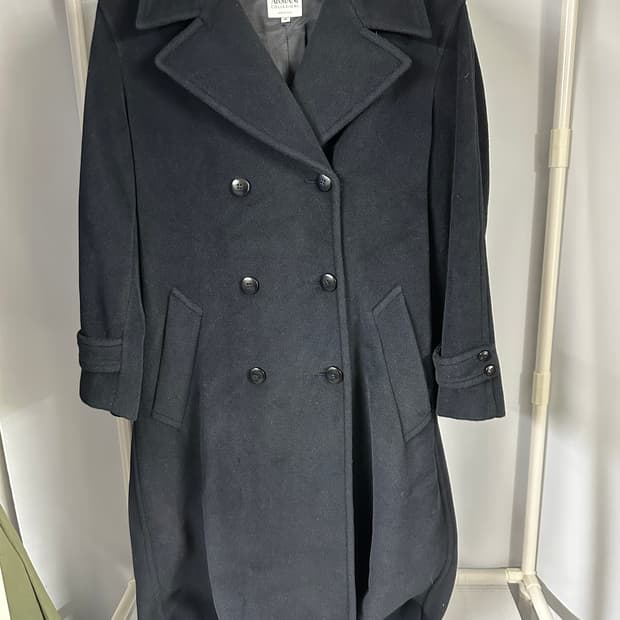 아르마니 꼴레지오니 앙고라 혼방 여성 롱 코트