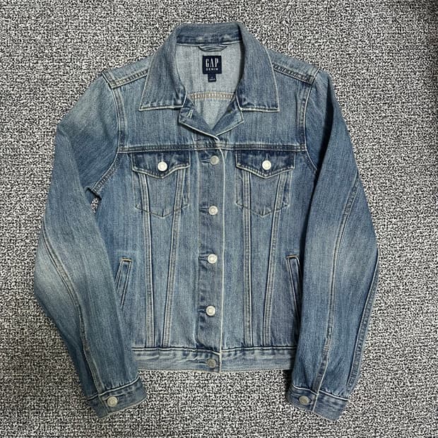 (XS) GAP 갭 데님 크롭 청자켓