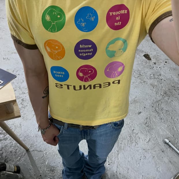 Peanuts snoopy ringer tee