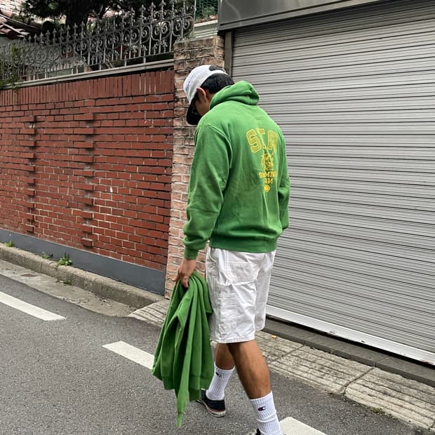 80s~ Mid 90s Jerzees Green 50/50 Hoodie