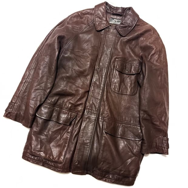 이태리 사슴가죽 레더 코트