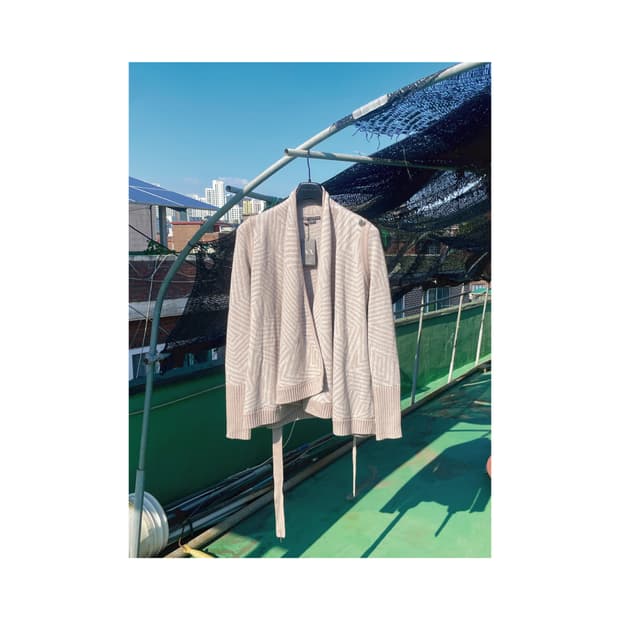 Maze Tie Open Cardigan