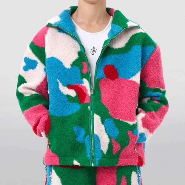 @새상품@ JW앤더슨 오버사이즈 플리스 자켓 멀티컬러