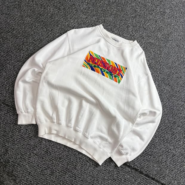 00s 미쏘니 아카이브 빅로고 크루넥 스웻 셔츠 4135