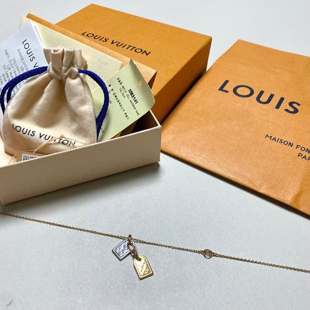 [정품] 루이비통 투톤 나노 펜던트 목걸이