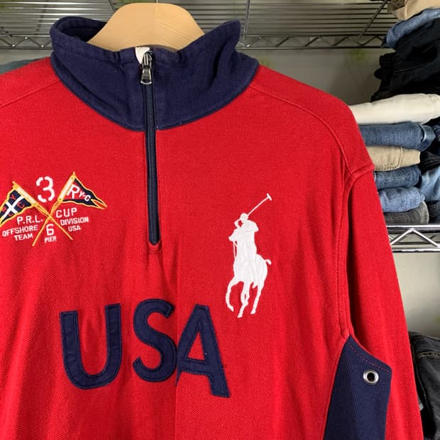 [L] 폴로 랄프로렌 USA 하프집업 스웻