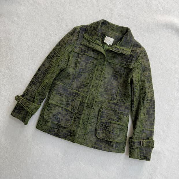 M 에이스 크로커다일 레더 자켓 0326T